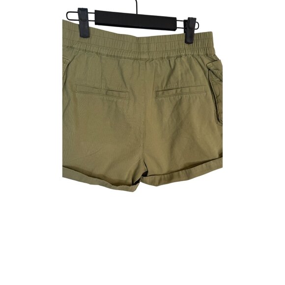 Miss Selfridge Size 6 Olive Green Cotton High-Waisted Shorts Pockets Casual - Picture 7 of 13